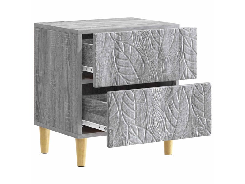 Table de chevet 2 pièces sonoma gris 43 x 34,5 x 48 cm - Conforama C