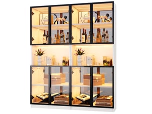 Vitrine coloris blanc  VIVRYN  - 140 cmx170 cm