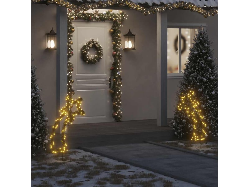  Décoration lumineuse météore de noël avec piquets 115 led 89 cm  - Conforama B