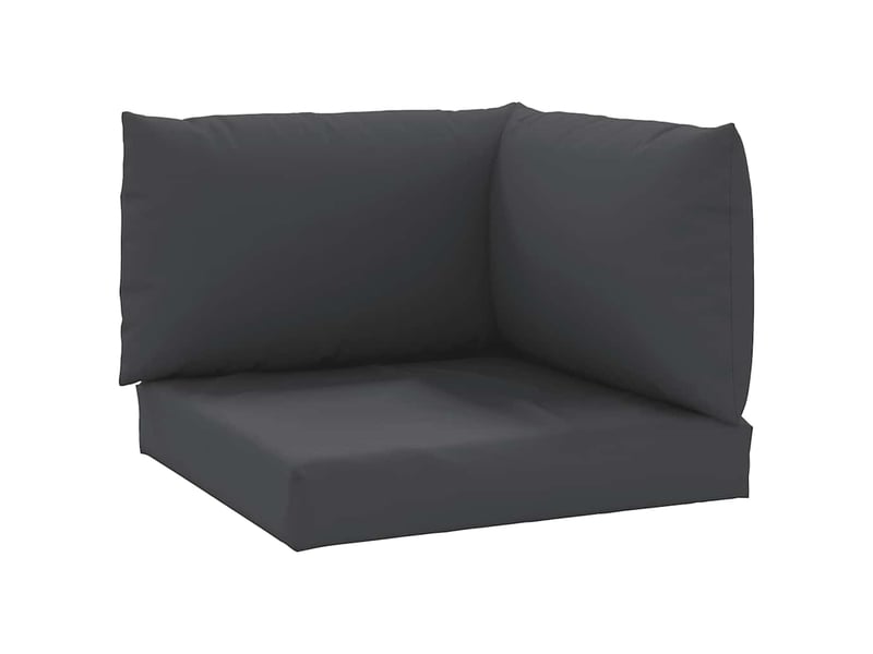  Lot de 3 coussins de palette, coussins de canapé noir tissu oxford cf59695  - Conforama A
