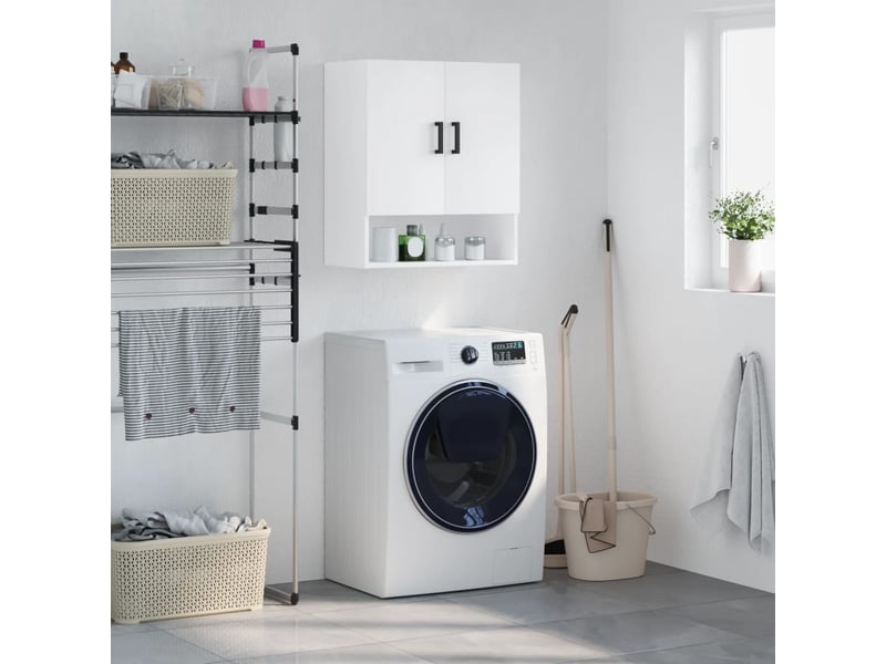  Armoire murale salon, meuble de rangement blanc 60x31x70 cm bois d'ingénierie  - Conforama B