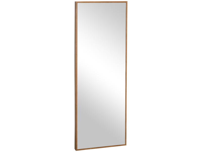  Miroir mural pleine longueur - dimensions 125x45 cm - cadre en bois naturel - montage mural ou appuyé 45x48x125cm - Conforama A