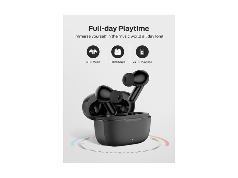 Écouteurs sans fil bluetooth 5.3 n-lite clear talk avec son immersif monster noir 137148-02 - Conforama E