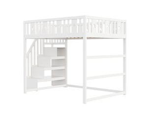 Lit simple 140x200 cm    coloris blanc