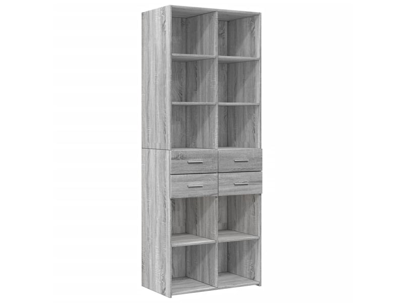  Buffet - armoire de rangement sonoma gris 70x42,5x225 cm  - Conforama E