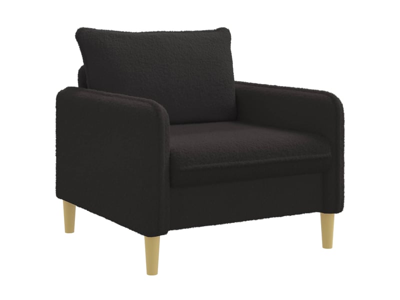 Vidaxl fauteuil xl noir bouclé  - Conforama D