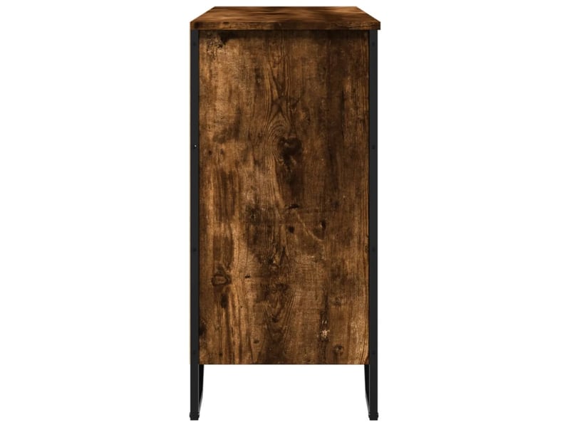 Buffet - bahut - meuble de rangement chêne fumé 91x35,5x74,5 cm bois d'ingénierie  - Conforama E