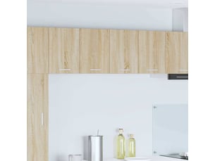 Armoire suspendue 2 pcs chêne sonoma et blanc bois d'ingénierie shl271