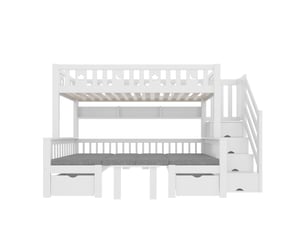 Lit mezzanine 90x200 cm <strong></strong>  <strong></strong> coloris blanc
