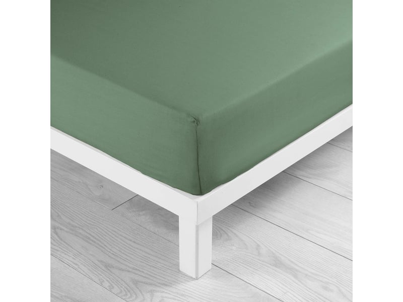  Parure de lit 240 x 220 cm 100% coton romy + drap housse 140 x 190 cm cèdre  - Conforama C