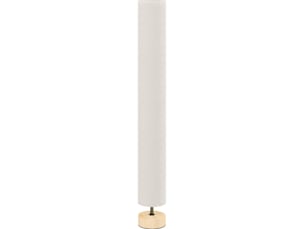 Lampadaire beige 120 cm avec abat-jour en lin, 2 douilles e27 et interrupteur au pied