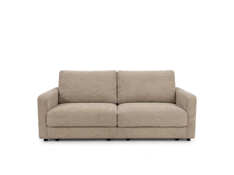 Canapé droit velours côtelé beige venezia 3 pl 3CA56.CA.3D.05 - Conforama A