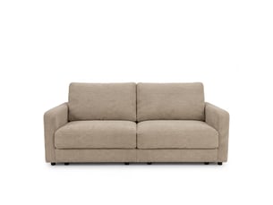 Canapé droit velours côtelé beige venezia 3 pl