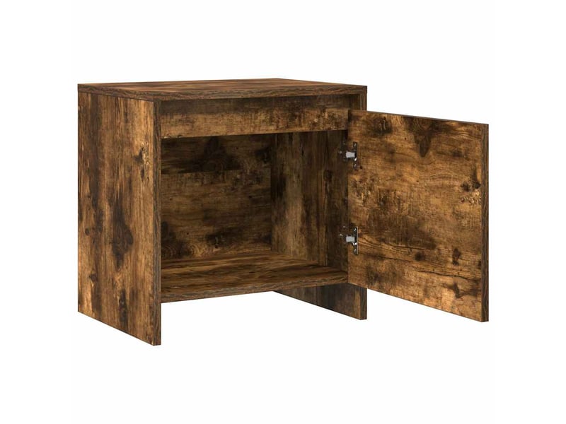  Lot de 2 tables de chevet - cabinet de chevet - table de nuit chêne fumé 45x34x44,5 cm bois ingénierie  - Conforama E