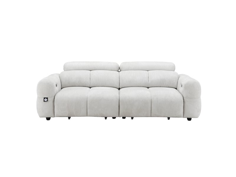  Canape droit relax électrique beige 3 pl  - Conforama A