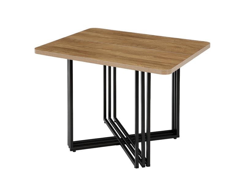 Table à manger pour 2 personnes, 100 cm, style industriel, chêne, table de salle à manger, table de cuisine en bois pour salle à manger, petit espace, salon  - Conforama A