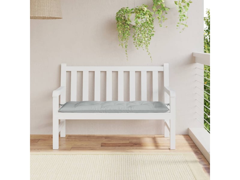  Coussin de banc de jardin, coussin d'assise gris clair mélangé 120x50x7 cm tissu cf52734  - Conforama C
