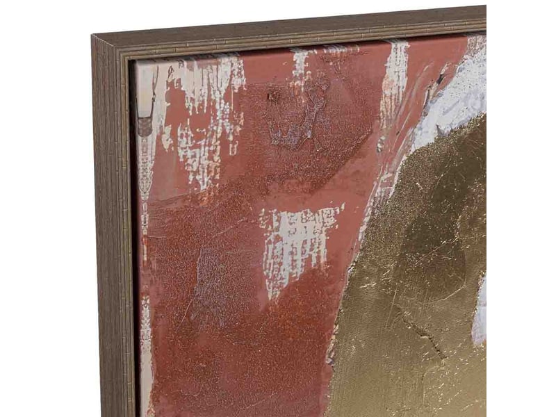  Tableau peint à la main avec cadre en bois doré 103x4x103h cm  - Conforama E