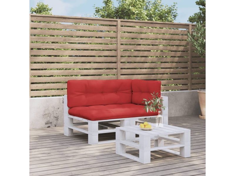  Lot de 3 coussins de palette, coussins de canapé rouge tissu cf59709  - Conforama B