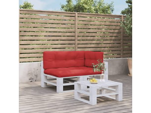 Lot de 3 coussins de palette, coussins de canapé rouge tissu cf59709