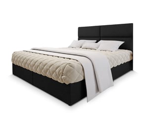 Lit avec rangement 180x200 cm <strong>MASSENO</strong>  <strong></strong> coloris noir