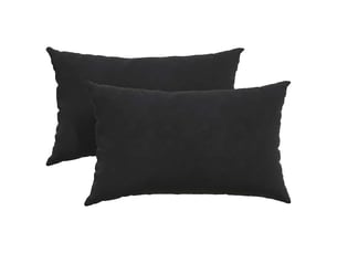 Lot de 2 coussins de canapé, coussins décoratifs noir 50 x 30 cm cf59137