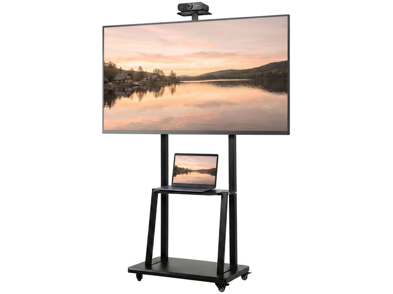  Support tv mobile support pour téleviseur 32-75 pouces hauteur réglable étagère  - Conforama E