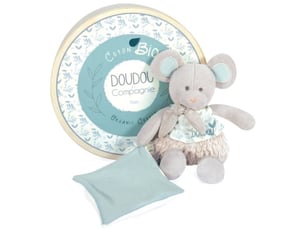 Peluche souris grise botanic bio