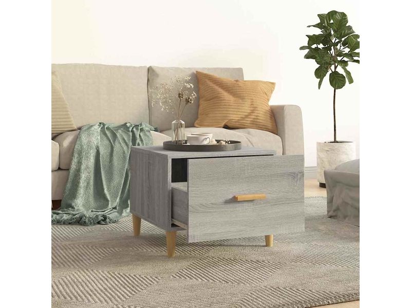  Tables basses 2 pcs - table de salon - table à thé sonoma gris 50x50x40 cm bois d'ingénierie  - Conforama C