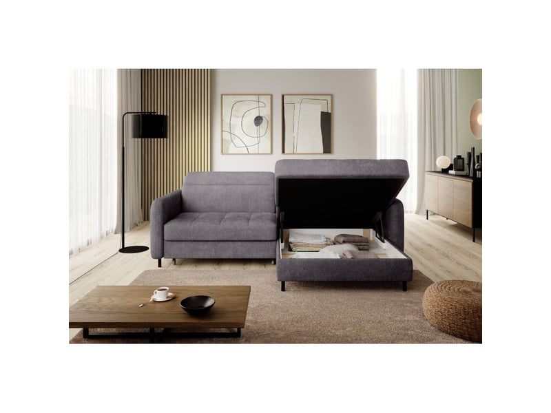  Canapé d'angle collection goumsi coloris gris  - Conforama D