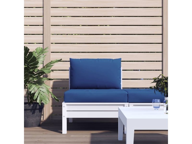  Lot de 2 coussins de palette, coussins de canapé bleu tissu oxford cf59518  - Conforama B