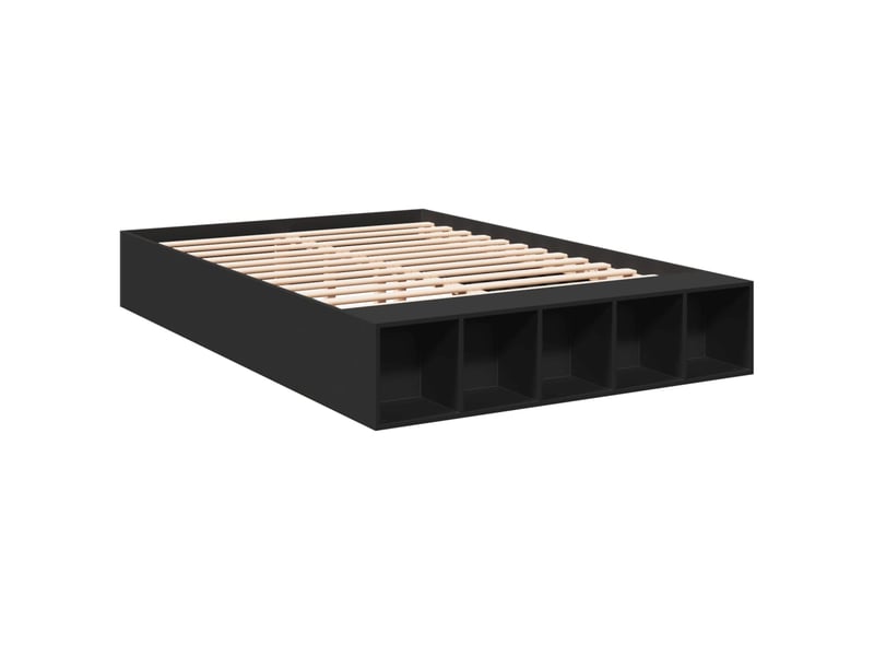  Lit double- lit adulte -  cadre de lit sans matelas noir 135x190 cm  - Conforama B