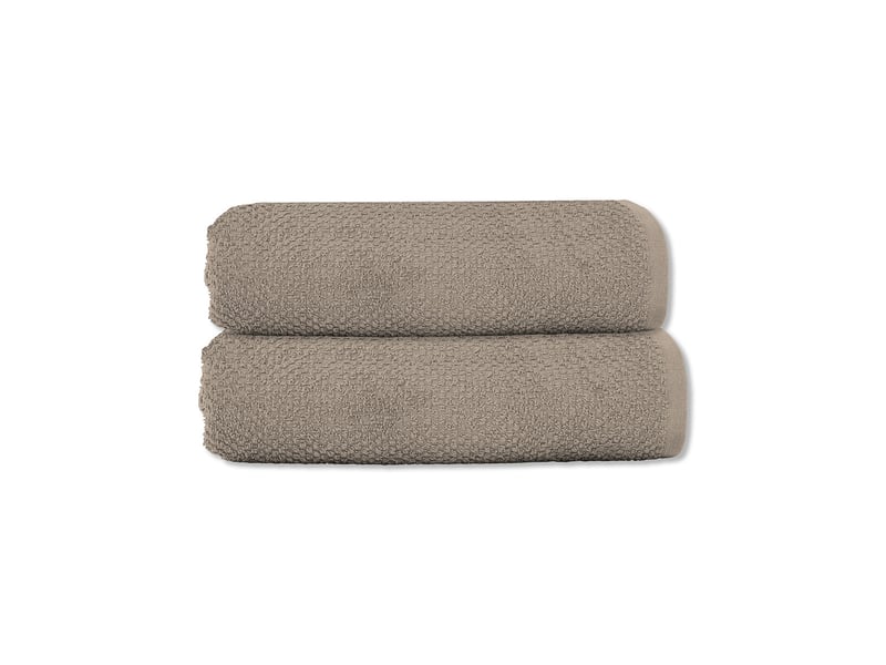  Lot 2 serviettes de toilette 50x90 coton éponge  - Conforama A