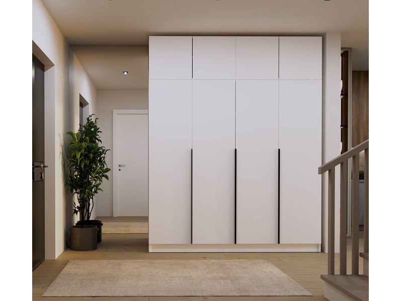  Senso 4d - armoire haute avec rehausse - portes, étagères - 200x250x56,5 cm - blanc  - Conforama B