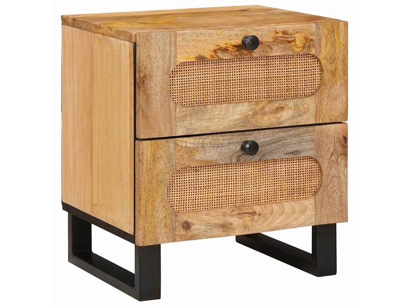 Table de chevet - cabinet de chevet - table de nuit 2 pc naturel 40 x 33 x 46 cm - Conforama B