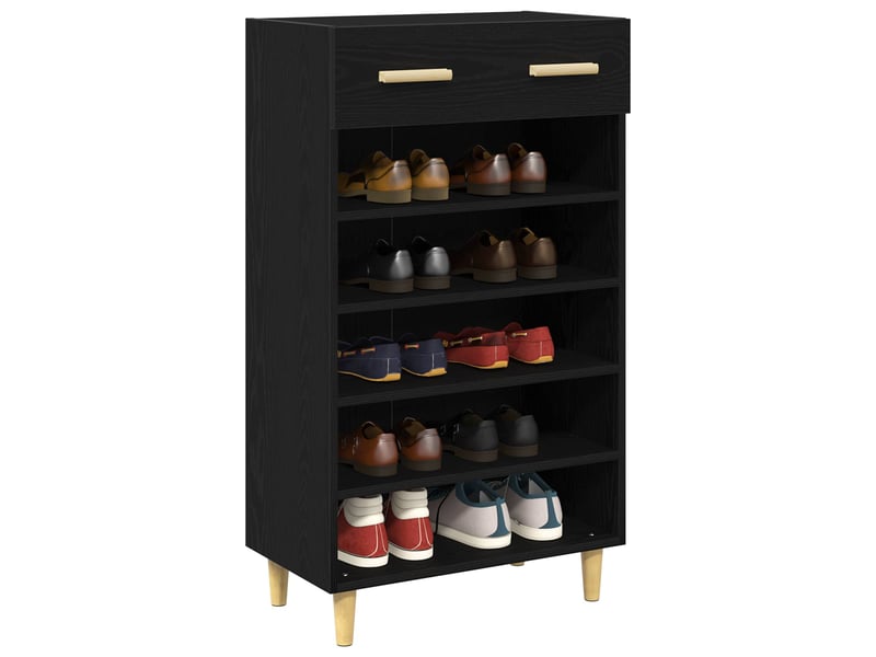  Meuble à chaussure, cabinet à chaussures 60x35x105 cm bois d'ingénierie shl9895  - Conforama C