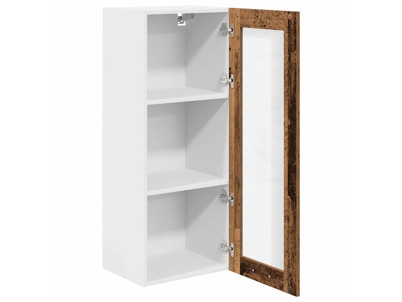  Meuble de rangement cuisine, armoire suspendue bois ancien 40x31x100cm shl6255  - Conforama E