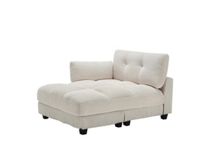 Fauteuil fixe <strong>BEAUNIV</strong> <strong></strong> Velours côtelé beige vendu A l'unité