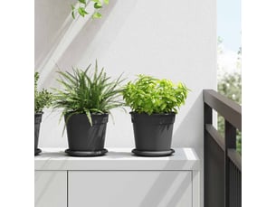 Jardinière - pots de plantes 24 pcs noir plastique