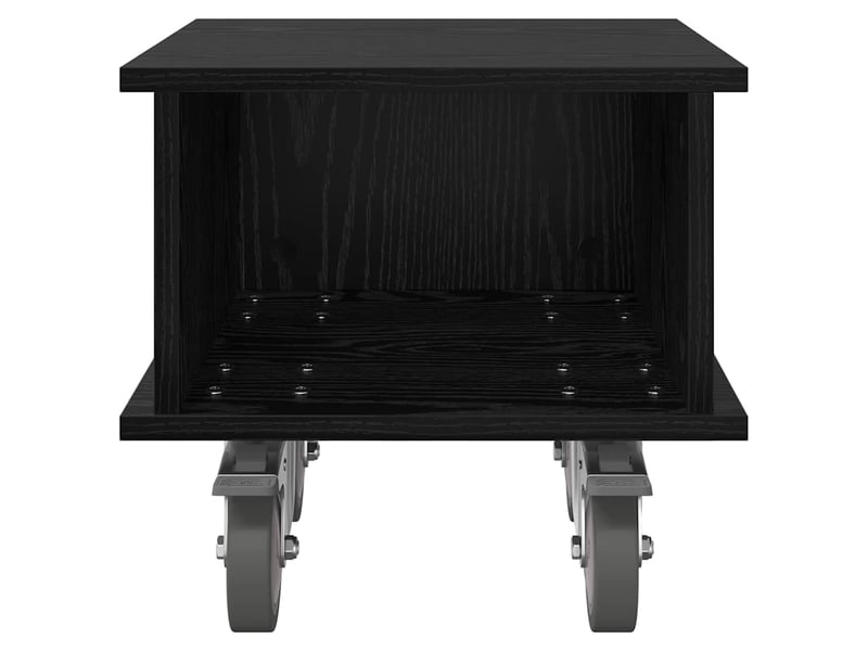  Meuble tv - banc tv - meuble de rangement 37 x 35 x 35 cm chêne noir bois d'ingénierie  - Conforama E