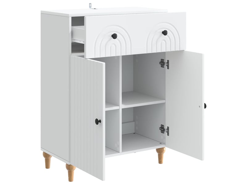 Buffet - bahut - meuble de rangement blanc 66 x 34,5 x 90 cm bois d'ingénierie - Conforama E