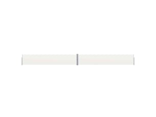Auvent latéral rétractable, store latéral de patio 140x1200 cm crème