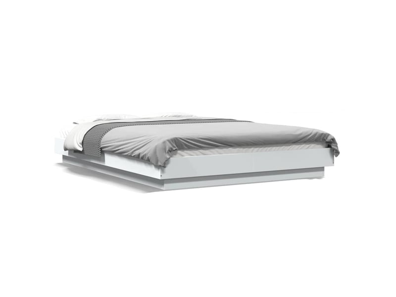  Lit double- lit adulte -  cadre de lit sans matelas blanc 140x200 cm  - Conforama A
