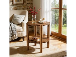 Table basse rond(e) coloris marron TRIBESIGNS 