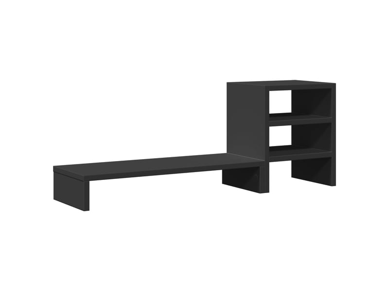  Support de moniteur table meuble bureau et organisateur de bureau bois d'ingénierie noir 02_0044954  - Conforama D