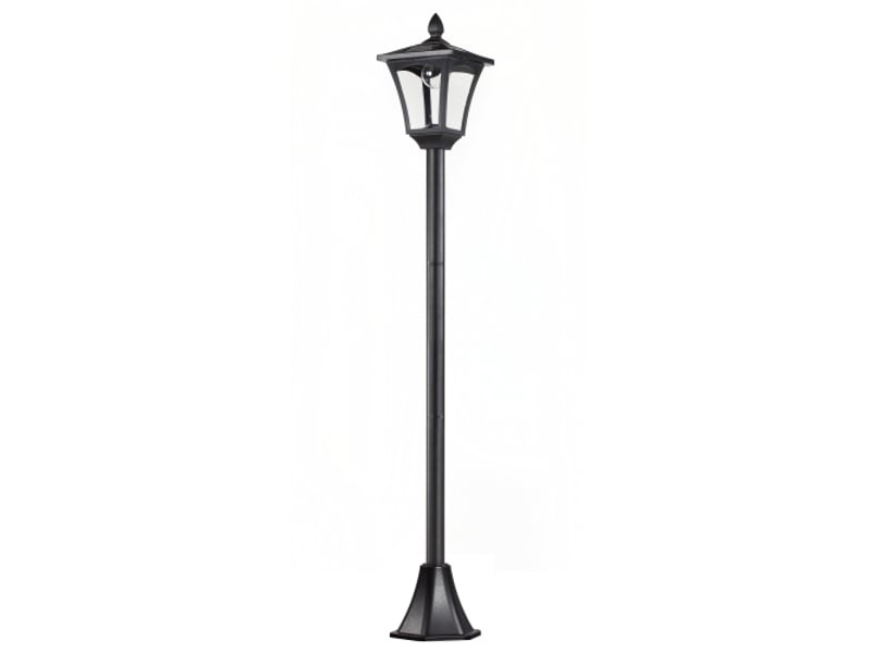  Lanterne solaire de jardin led 40 lm, noire, 18 x 18 x 160 cm, éclairage d’allée  - Conforama A