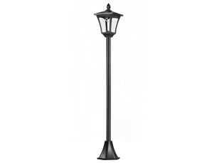 Lanterne solaire de jardin led 40 lm, noire, 18 x 18 x 160 cm, éclairage d’allée
