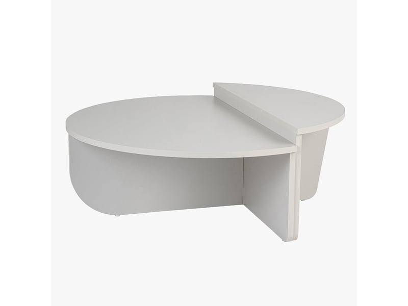  Table basse ronde blanc d90 cm  - Conforama C