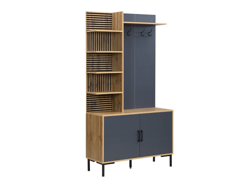  Portemanteau avec banc et rangement 100 x 190 cm en panneau de particules  - Conforama D