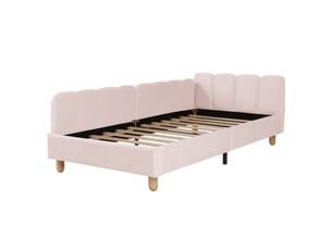 Lit simple 90x200 cm <strong>DZMDIP</strong>  <strong></strong> coloris rose